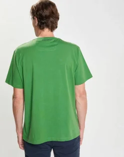 Homme Hackett London T-Shirts^T-Shirt manches courtes Aston Martin Racing Embossé vert clair