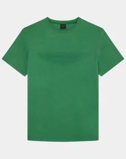 Homme Hackett London T-Shirts^T-Shirt manches courtes Aston Martin Racing Embossé vert clair