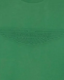 Homme Hackett London T-Shirts^T-Shirt manches courtes Aston Martin Racing Embossé vert clair