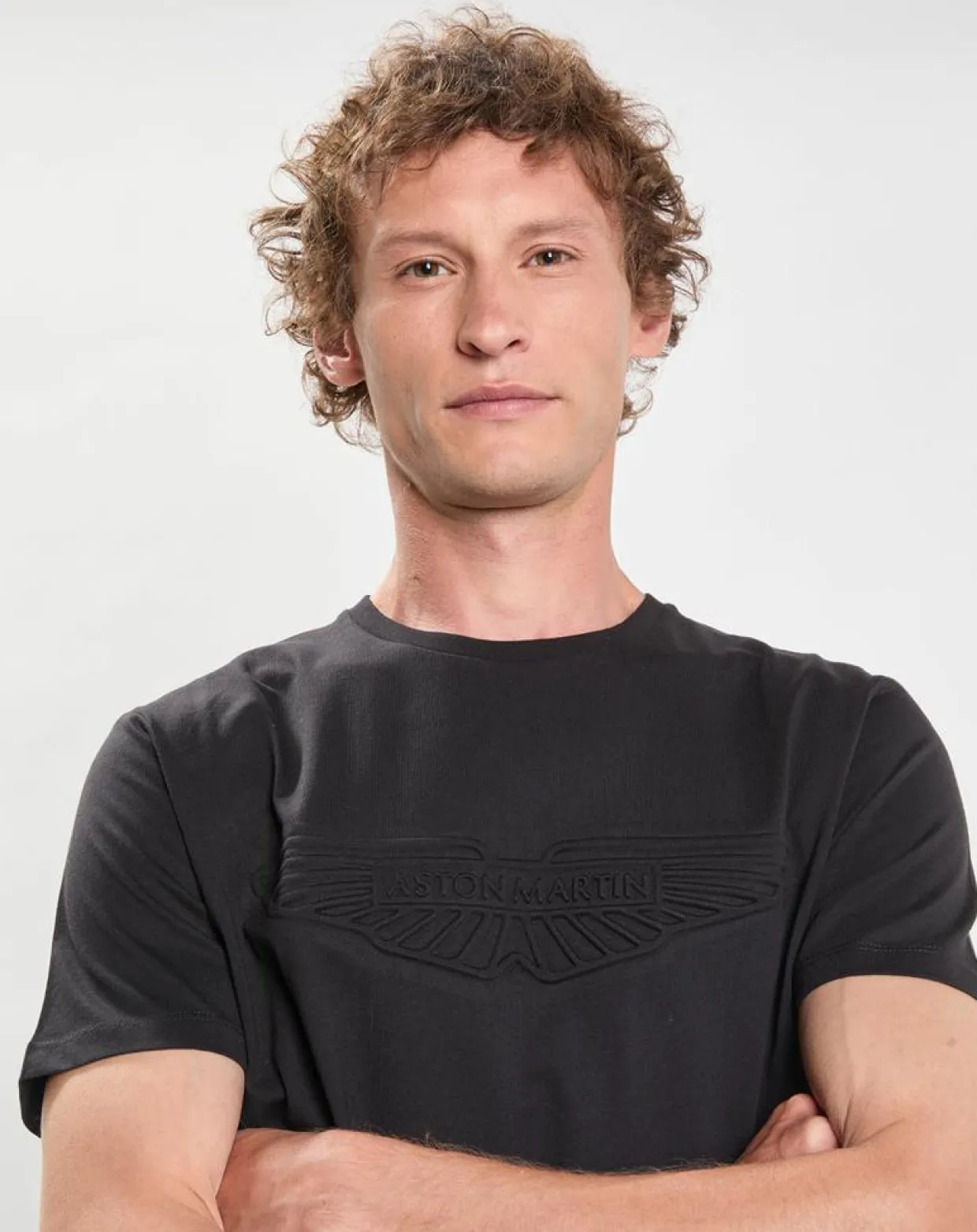 Homme Hackett London T-Shirts^T-Shirt manches courtes Aston Martin Racing Embossé noir
