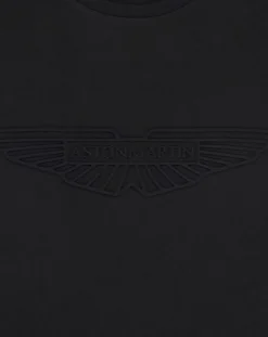 Homme Hackett London T-Shirts^T-Shirt manches courtes Aston Martin Racing Embossé noir