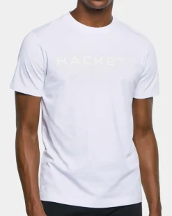 Homme Hackett London T-Shirts^T-Shirt manches courtes Hackett Face blanc