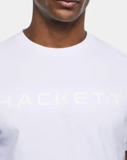Homme Hackett London T-Shirts^T-Shirt manches courtes Hackett Face blanc