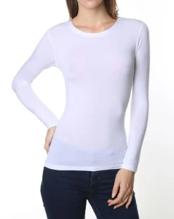 T-Shirt manches longues Micromodal blanc-Mare Clearance