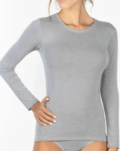 T-Shirt Manon en Micromodal gris clair-Mare New