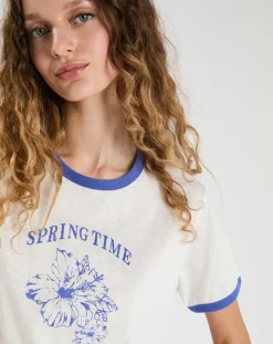 T-shirt Martha blanc/bleu-The Korner New