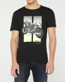 Homme Replay T-Shirts^T-Shirt Moto Bike noir
