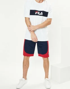 Homme Fila T-Shirts^T-Shirt Nolan blanc/marine