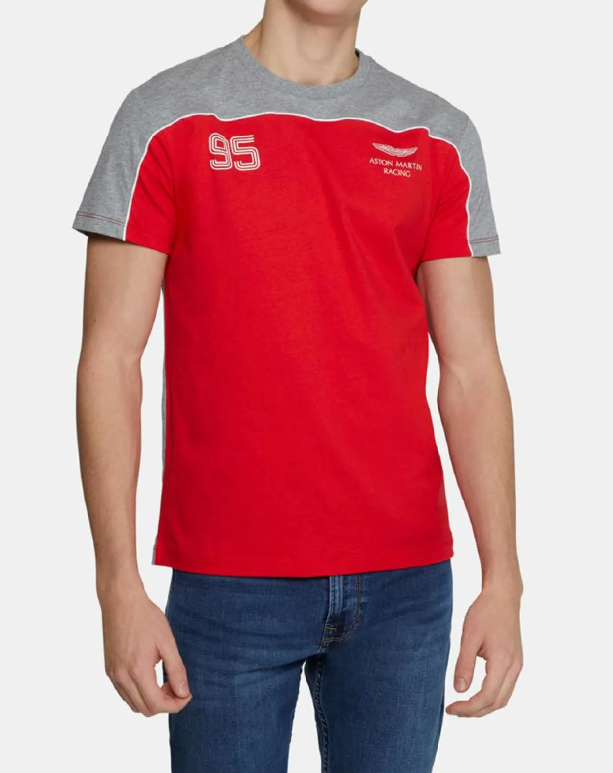 Homme Hackett London T-Shirts^T-Shirt Poit 95 Aston Martin Racing gris/rouge