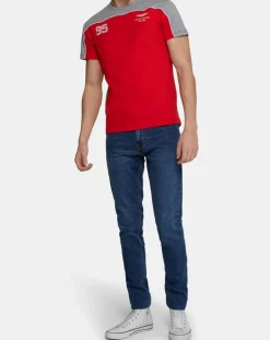 Homme Hackett London T-Shirts^T-Shirt Poit 95 Aston Martin Racing gris/rouge