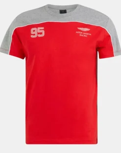 Homme Hackett London T-Shirts^T-Shirt Poit 95 Aston Martin Racing gris/rouge