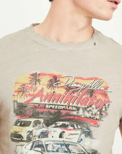 Homme Replay T-Shirts^T-Shirt Print Racing beige