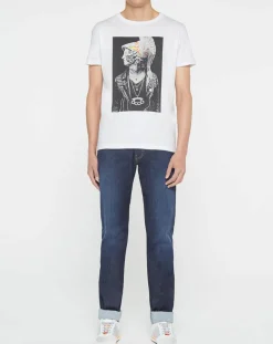 Homme Replay T-Shirts^T-Shirt print rock blanc