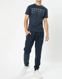Homme Hackett London T-Shirts^T-Shirt Raglan Aston Martin Racing bleu marine