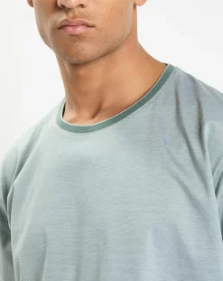 Homme Hackett London T-Shirts^T-Shirt Regular Fit Mercerisé à rayures milleraie vert clair
