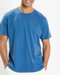 Homme Hackett London T-Shirts^T-Shirt Regular Fit uni Yok bleu moyen