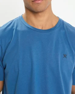 Homme Hackett London T-Shirts^T-Shirt Regular Fit uni Yok bleu moyen