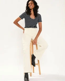 Femme Esprit T-Shirts^T-Shirt Rib bleu marine