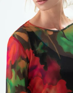 Femme Indies T-Shirts^T-Shirt Sandra black flowers
