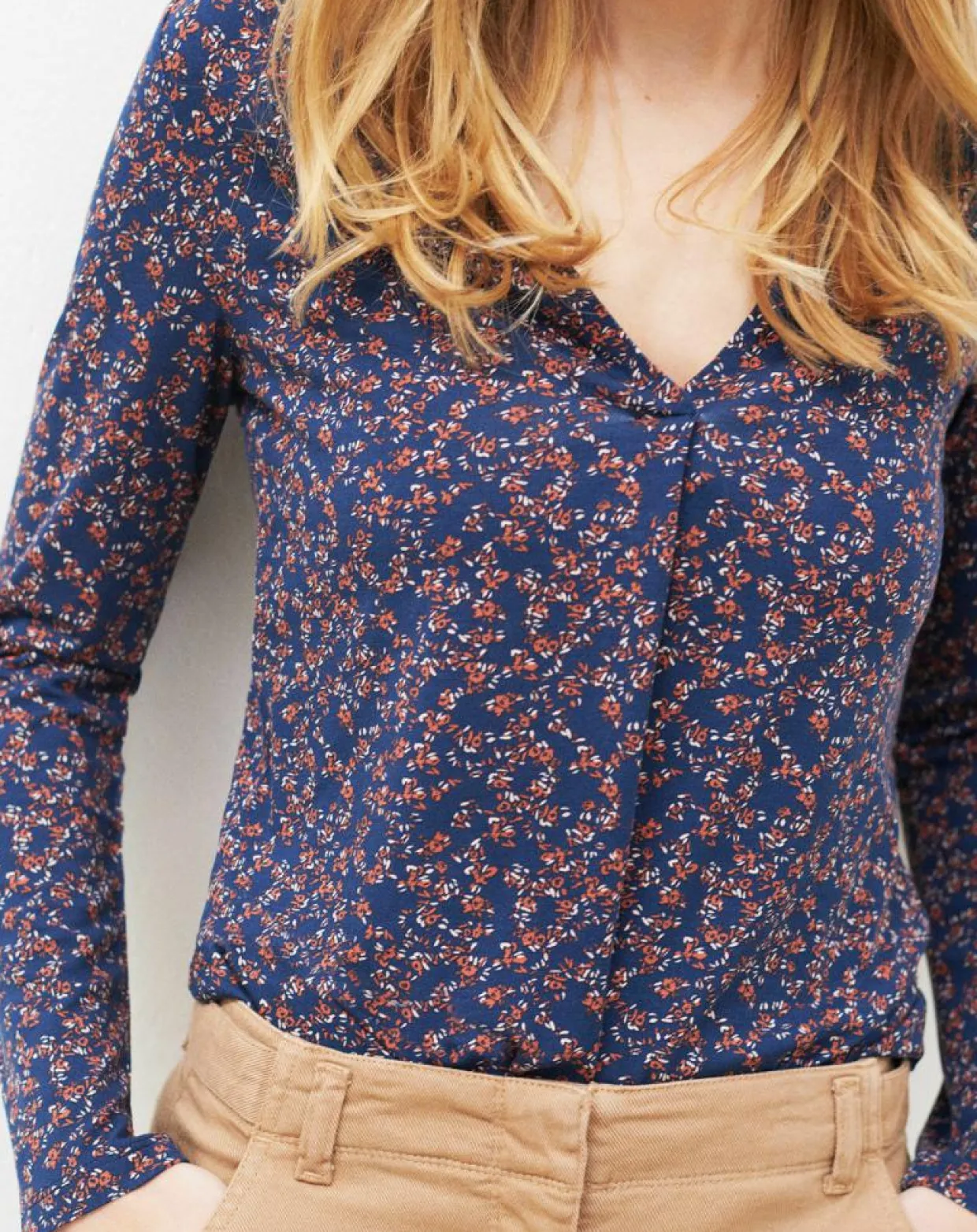 T-Shirt Sonia imprimé bleu marine-Caroll Hot