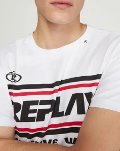 Homme Replay T-Shirts^T-Shirt Sport blanc