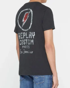 Homme Replay T-Shirts^T-Shirt storm custom noir