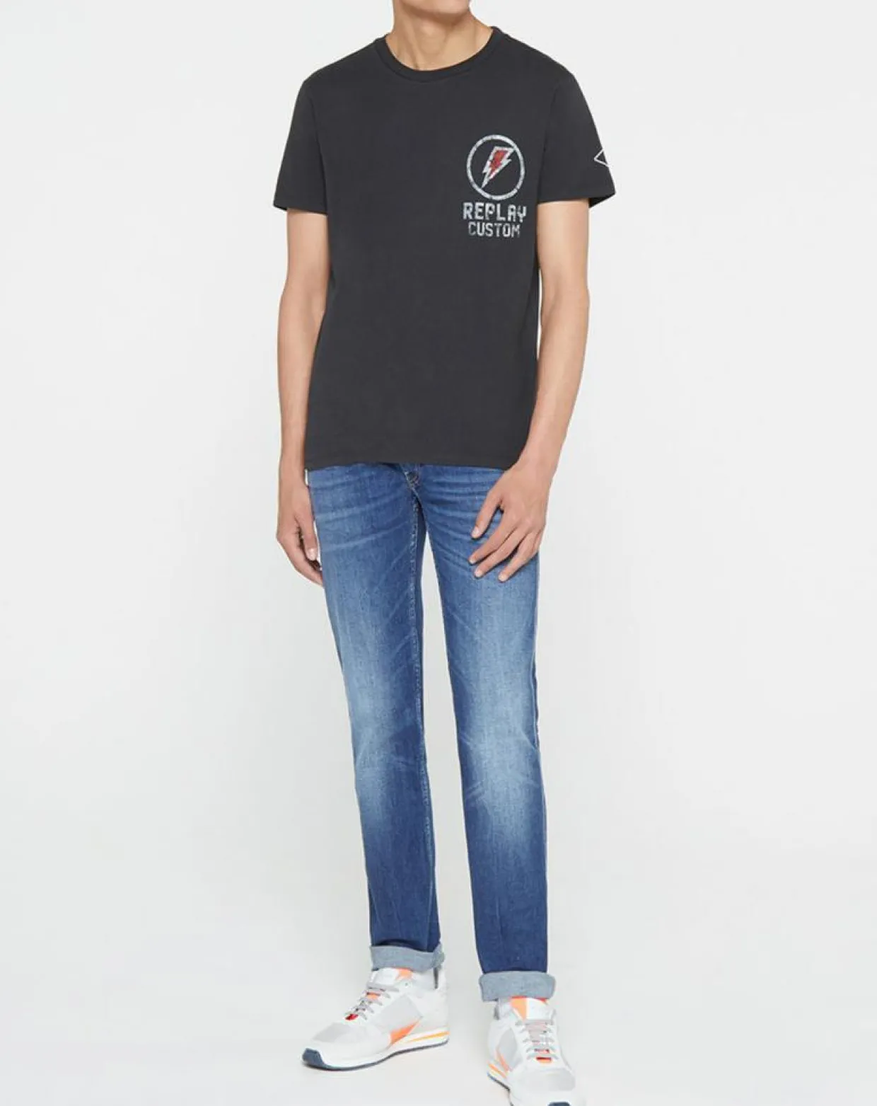 Homme Replay T-Shirts^T-Shirt storm custom noir