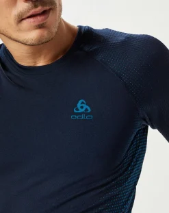T-Shirt technique Performance Warm bleu-Odlo New
