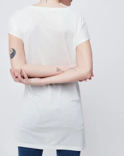 Femme John Galliano T-Shirts^T-Shirt/Tunique à motifs blanc cassé