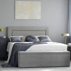 Mazzini Sofas Têtes De Lit^Tête de lit Ancona gris clair - 180x120 cm