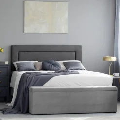 Tête de lit Ancona gris foncé - 160x120 cm-Mazzini Sofas Clearance