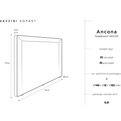 Mazzini Sofas Têtes De Lit^Tête de lit Ancona rose clair - 180x120 cm