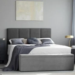 Tête de lit Barletta gris foncé - 180x120 cm-Mazzini Sofas Clearance