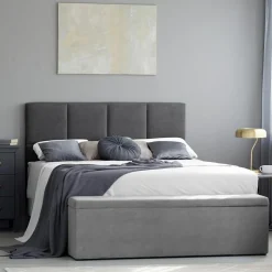 Tête de lit Barletta gris foncé - 200x120 cm-Mazzini Sofas Online