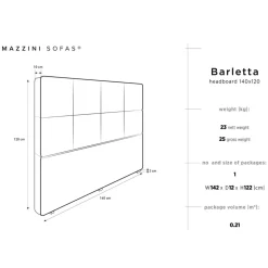 Tête de lit Barletta noire - 160x120 cm-Mazzini Sofas Outlet