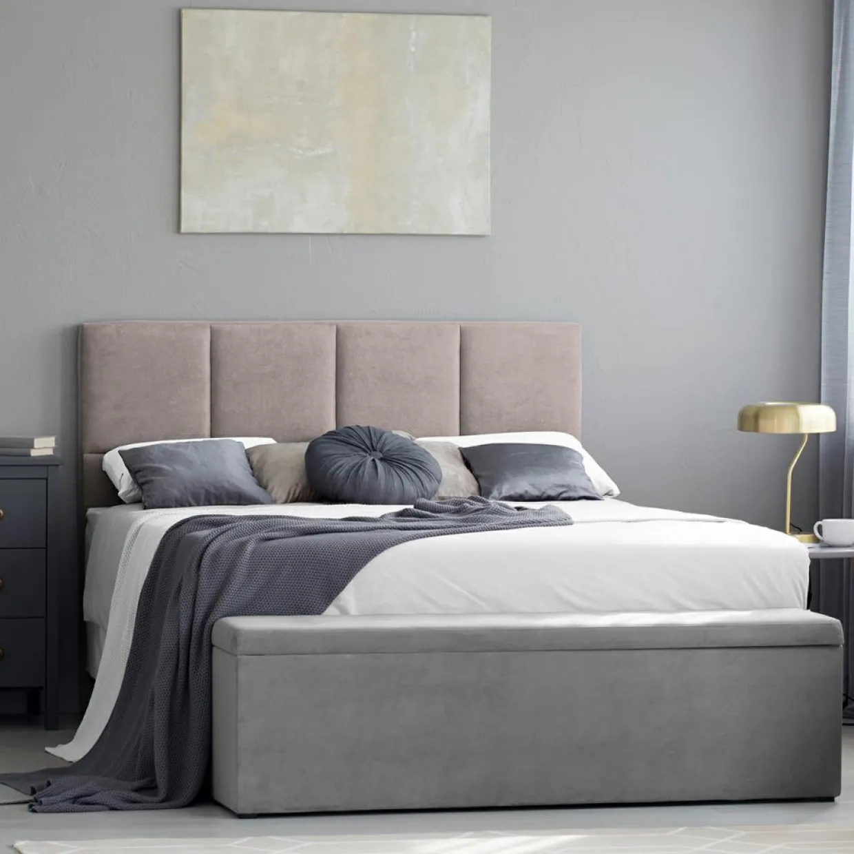 Mazzini Sofas Têtes De Lit^Tête de lit Barletta rose clair - 180x120 cm