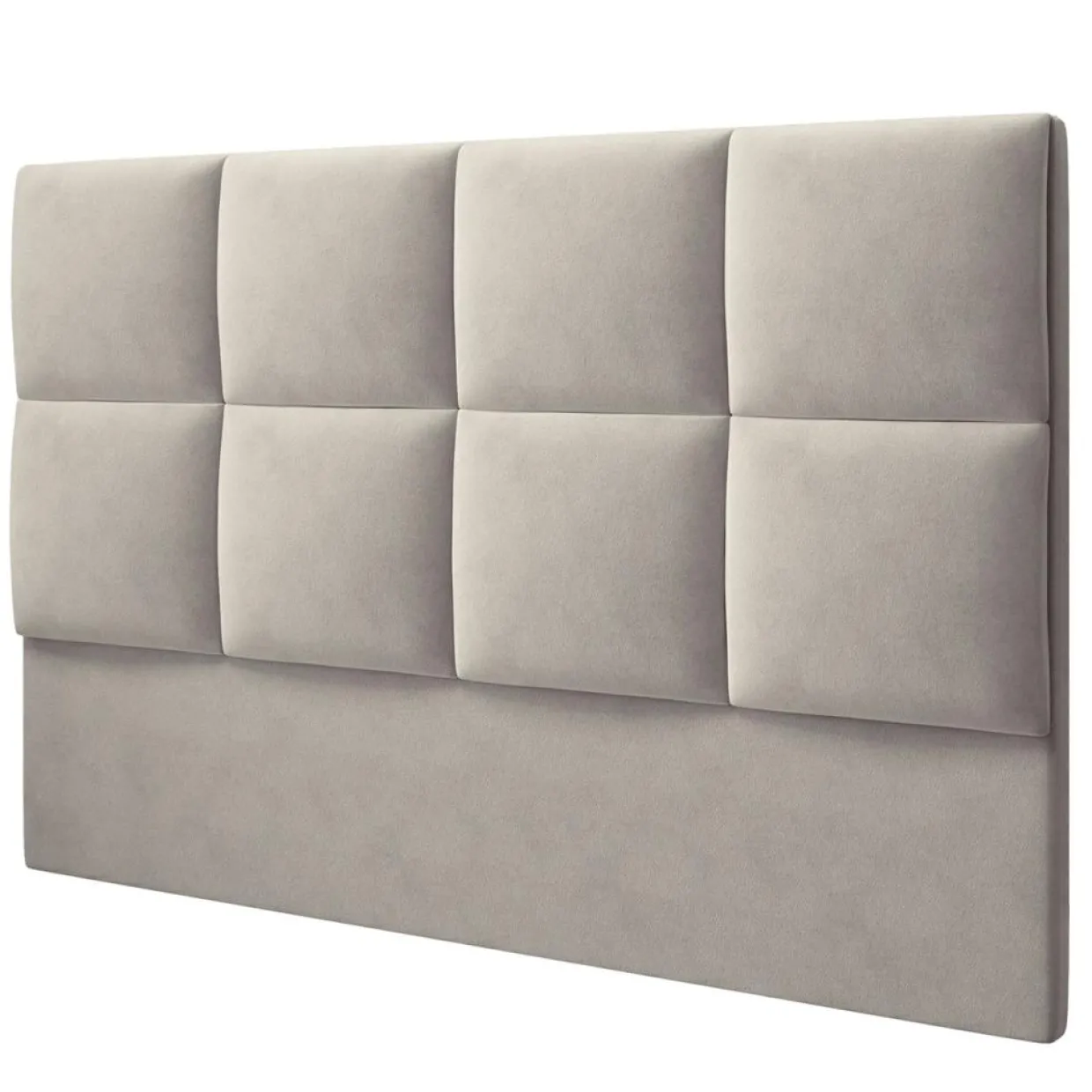 Tête de lit en Velours Begonia beige clair - 200 cm-Mazzini Sofas Discount