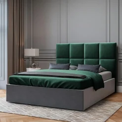 Mazzini Sofas Têtes De Lit^Tête de lit en Velours Begonia vert bouteille - 180 cm