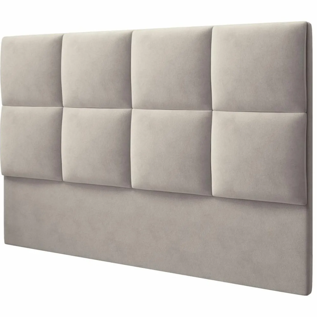 Tête de Lit en Velours Begonia beige clair - 140x120 cm-Mazzini Sofas
