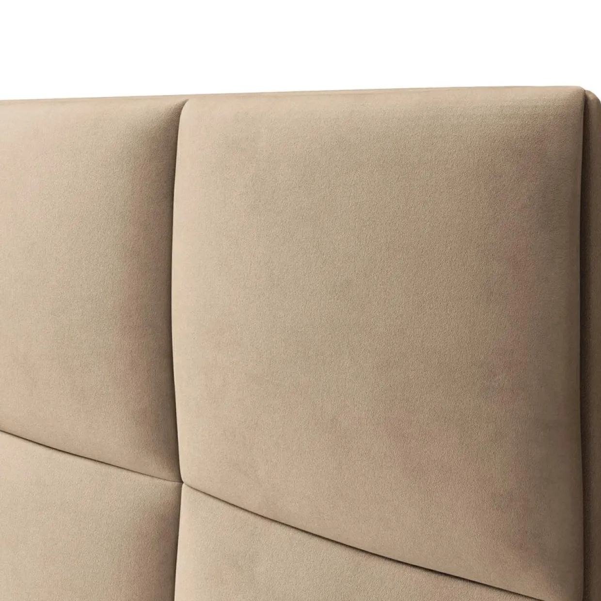 Tête de lit en Velours Begonia beige - 180 cm-Mazzini Sofas