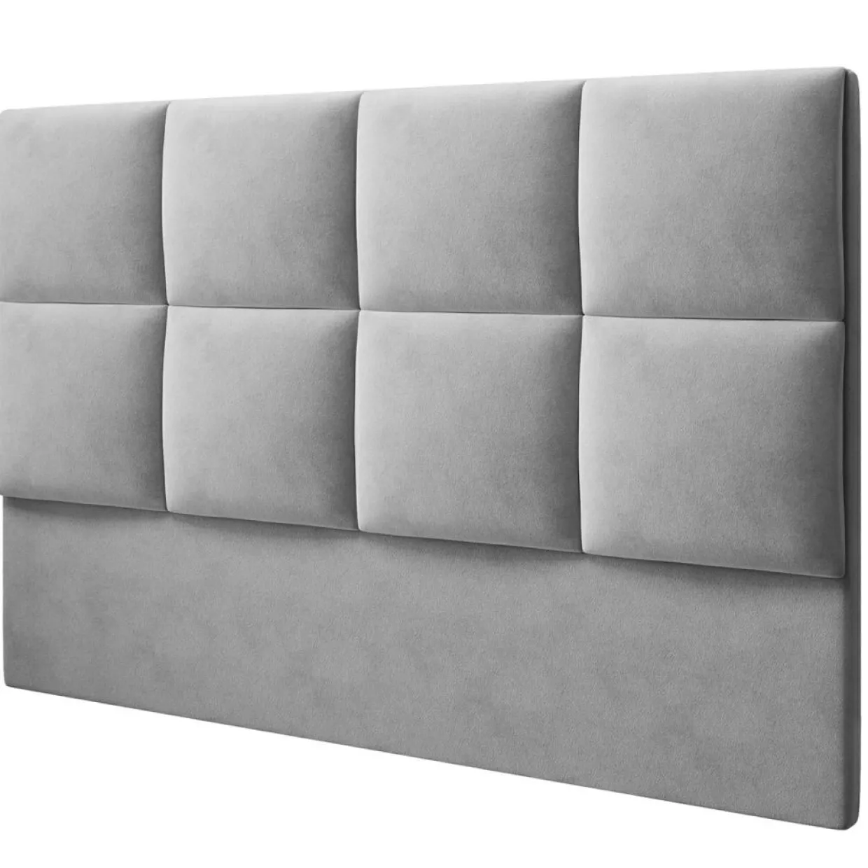 Mazzini Sofas Têtes De Lit^Tête de lit en Velours Begonia gris clair - 200 cm