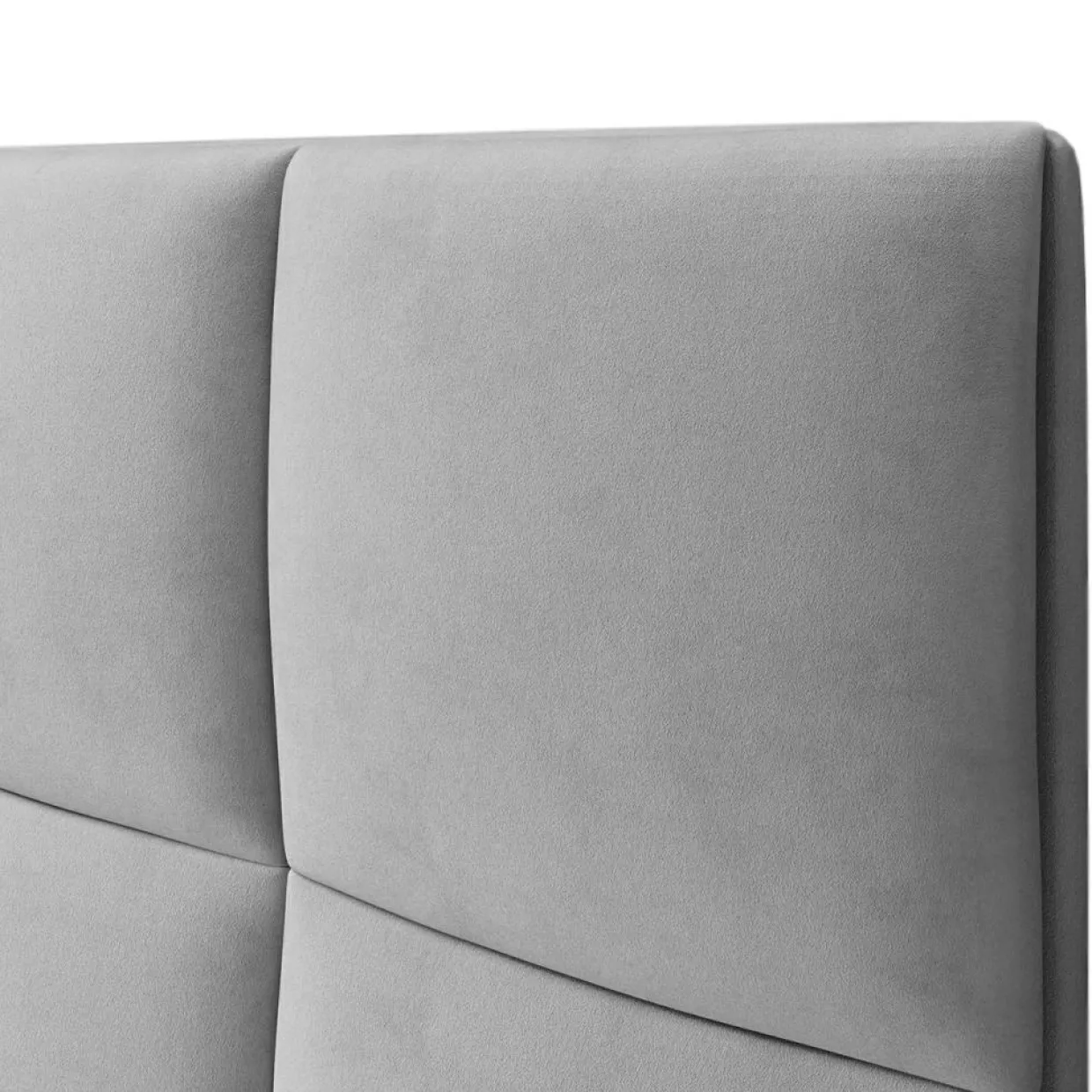 Mazzini Sofas Têtes De Lit^Tête de lit en Velours Begonia gris clair - 200 cm