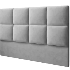 Mazzini Sofas Têtes De Lit^Tête de lit en Velours Begonia gris clair - 180 cm