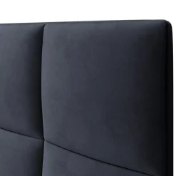 Mazzini Sofas Têtes De Lit^Tête de Lit en Velours Begonia bleu foncé - 140x120 cm