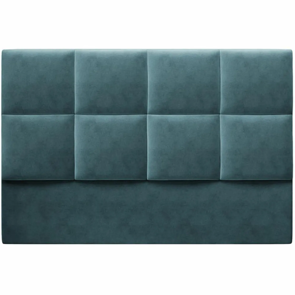 Tête de Lit en Velours Begonia pétrole - 140x120 cm-Mazzini Sofas Best