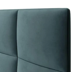 Tête de Lit en Velours Begonia pétrole - 140x120 cm-Mazzini Sofas Best