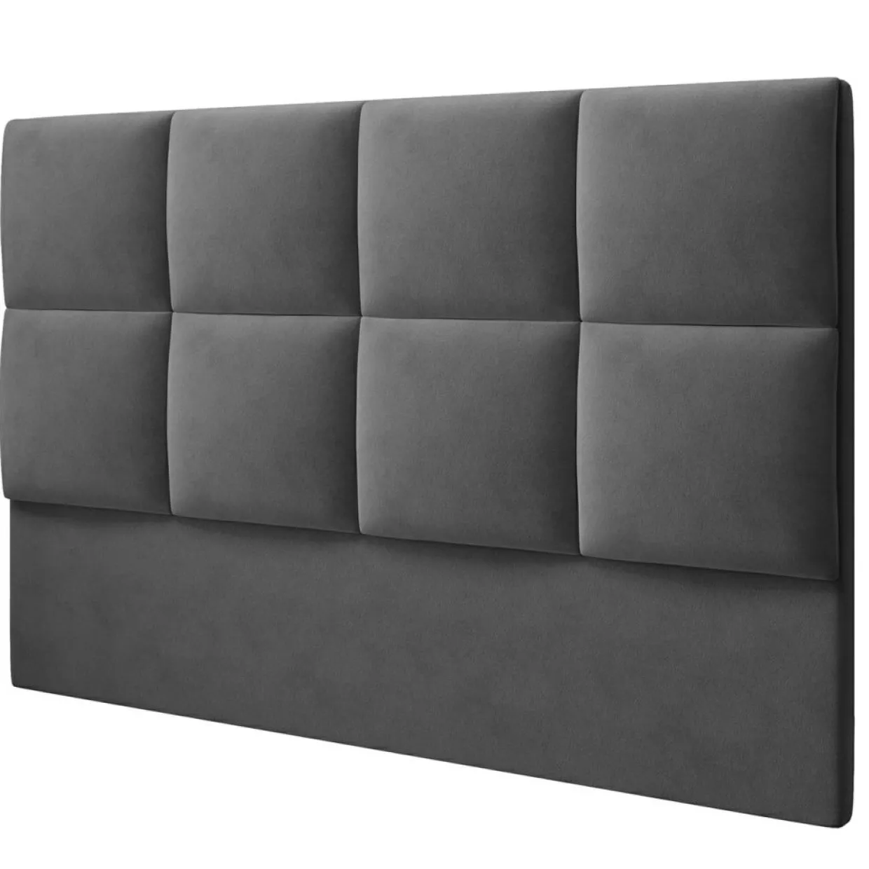 Mazzini Sofas Têtes De Lit^Tête de lit en Velours Begonia gris foncé - 160 cm