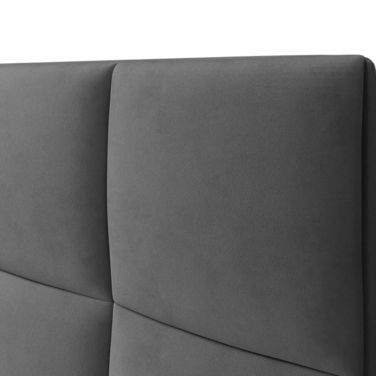 Tête de lit en Velours Begonia gris foncé - 200 cm-Mazzini Sofas Discount