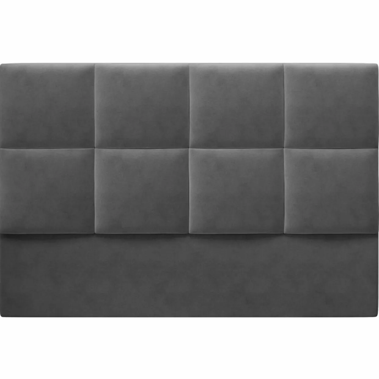 Tête de lit en Velours Begonia gris foncé - 200 cm-Mazzini Sofas Discount