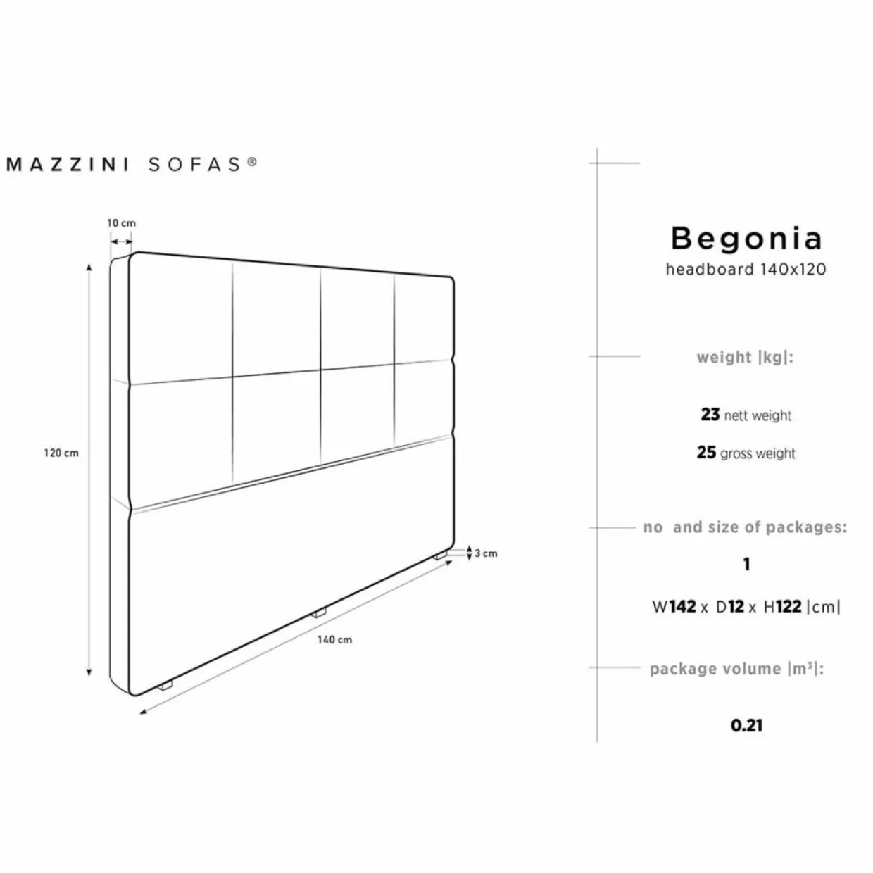 Mazzini Sofas Têtes De Lit^Tête de Lit en Velours Begonia vert bouteille - 140x120 cm